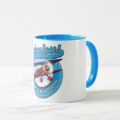 Mug Fabuleux patch de voyage au Royaume-Uni. (Devant droit)