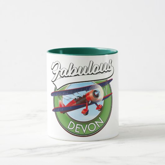 Mug Fabuleux patch de voyage Devon. (Centre)