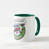 Mug Fabuleux patch de voyage Devon. (Devant droit)