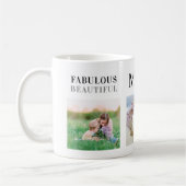 Mug Fabulous Mom Family Photo Collage Moderne (Gauche)
