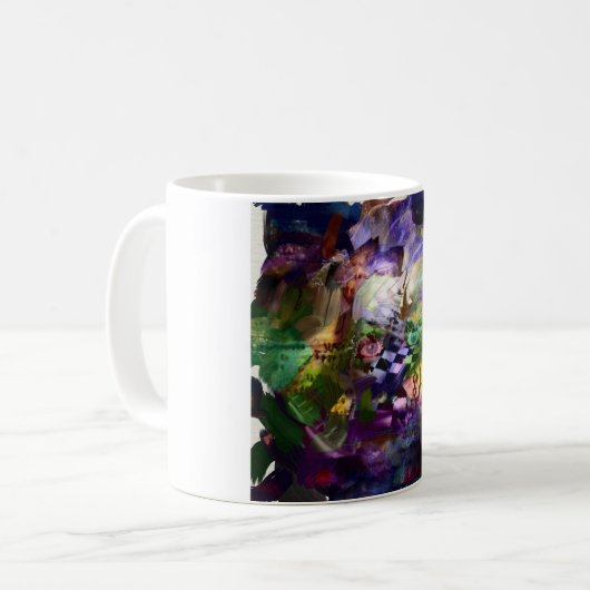 Mug Face Abstraite avec symboles (Devant gauche)