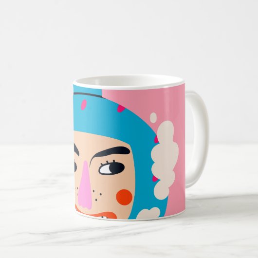 Mug Face de boom Abstraite (Devant droit)