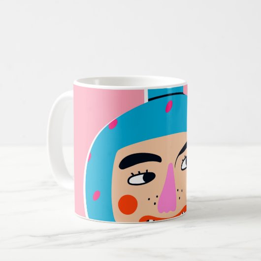 Mug Face de boom Abstraite (Devant gauche)