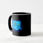 Mug Face de chat bleu (Devant gauche)