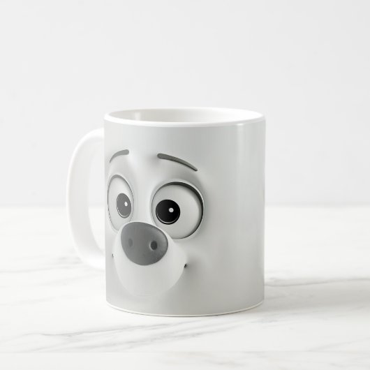 Mug Face de chien Sarcastique 3D (Devant gauche)