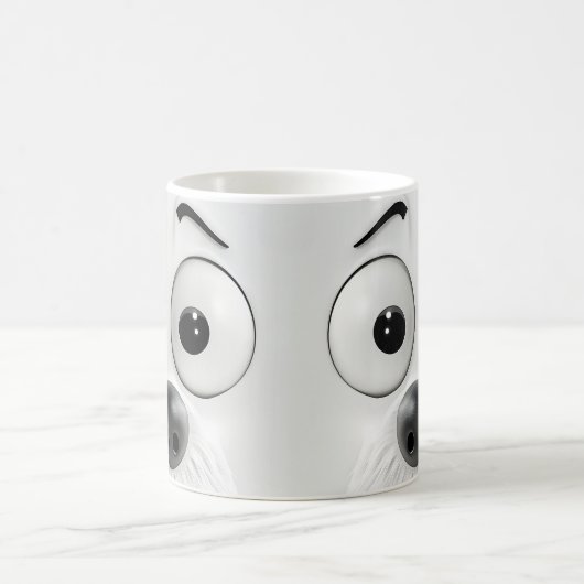 Mug Face de chien Sarcastique 3D (Centre)