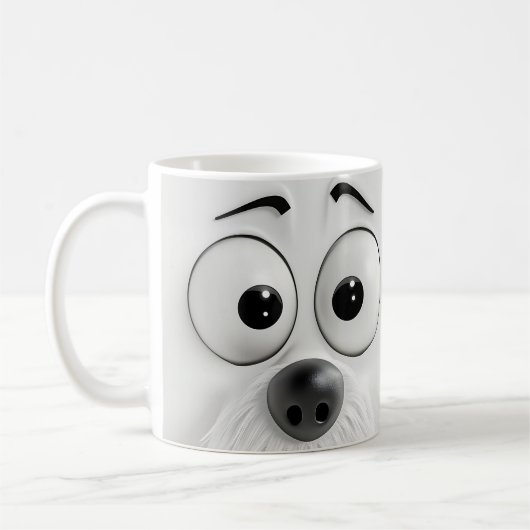 Mug Face de chien Sarcastique 3D (Gauche)