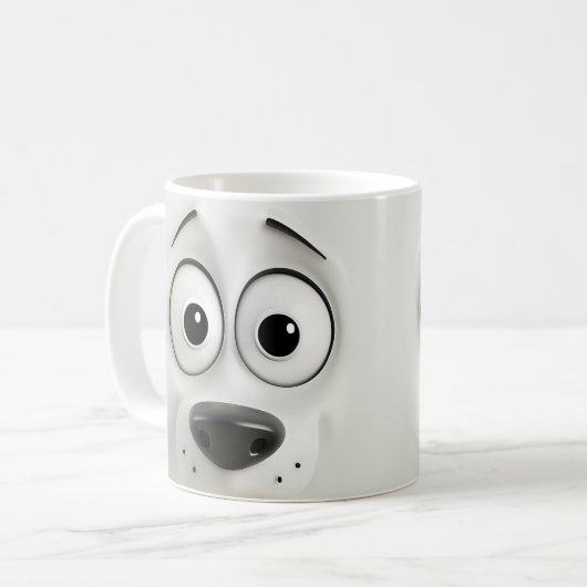 Mug Face de chien Sarcastique 3D (Devant gauche)