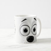 Mug Face de chien Sarcastique 3D (Devant droit)
