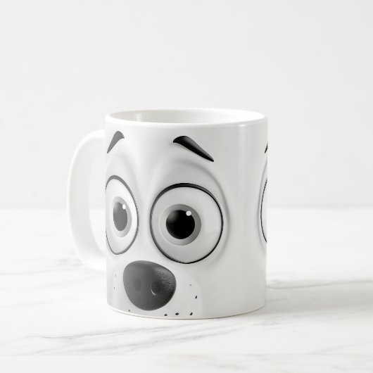 Mug Face de chien Sarcastique 3D (Devant gauche)