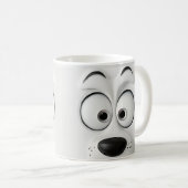 Mug Face de chien Sarcastique 3D (Devant droit)