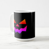 Mug Face de citrouille Ombre Jack-o-lanterne brillante (Devant gauche)
