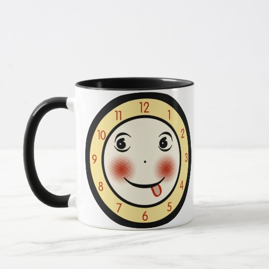 Mug Face de l'horloge rétro (Gauche)