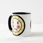 Mug Face de l'horloge rétro (Devant gauche)