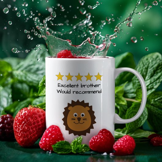 Mug Face de lion de texte personnalisé Brother