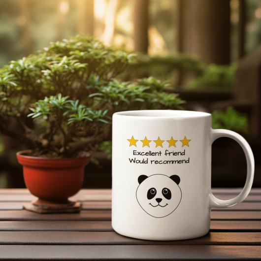 Mug Face de panda texte personnalisé ami