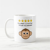 Mug Face de singe de texte personnalisée de collaborat (Gauche)
