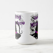 Mug Face de sorcière de repos - Halloween Spider Web (Centre)