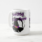 Mug Face de sorcière de repos - Halloween Spider Web (Devant gauche)