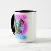 Mug Face d'éléphant coloré (Devant gauche)