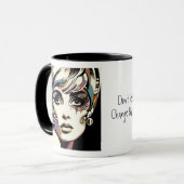 Mug Face et citation des années 60 rétro (Devant gauche)