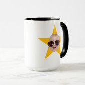 Mug Face étoile Avec votre visage sur elle cadeau pers (Devant droit)