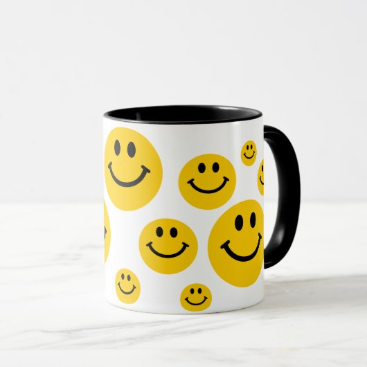 Mug Face Jaune rétro (Devant droit)