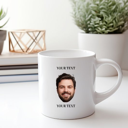 Mug Face personnalisée avec texte