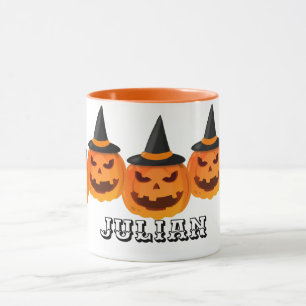 Mug Face simple de citrouille jack-o-lanterne Hallowee