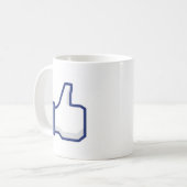 Mug Facebook aiment le bouton (Devant gauche)