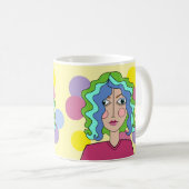 Mug faciale stylisé Abstrait (Devant droit)