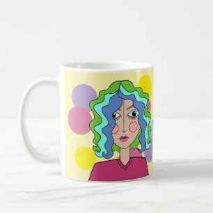 Mug faciale stylisé Abstrait