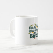 Mug Facile à distraire par les oiseaux - Design de chi (Devant gauche)