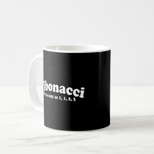 Mug Facile Comme Fibonacci Drôle Citation Math (Devant gauche)