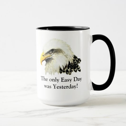 Mug Facile Jour ! Citation USA Military Bald Eagle (Droite)