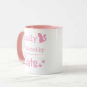 Mug Facilement "D" istrait par les Chats Mignons Drôle (Devant gauche)