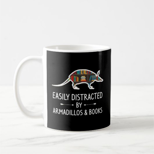 Mug Facilement Distrait Par Armadillos Livres Lover Do (Gauche)