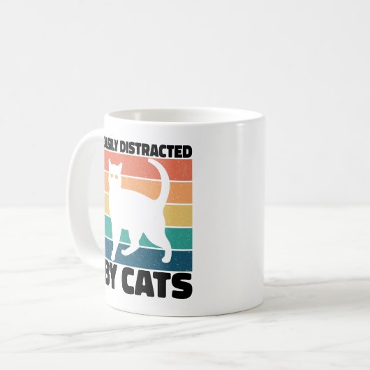 Mug Facilement Distrait Par Chats kitty kawaii Funny C (Devant gauche)