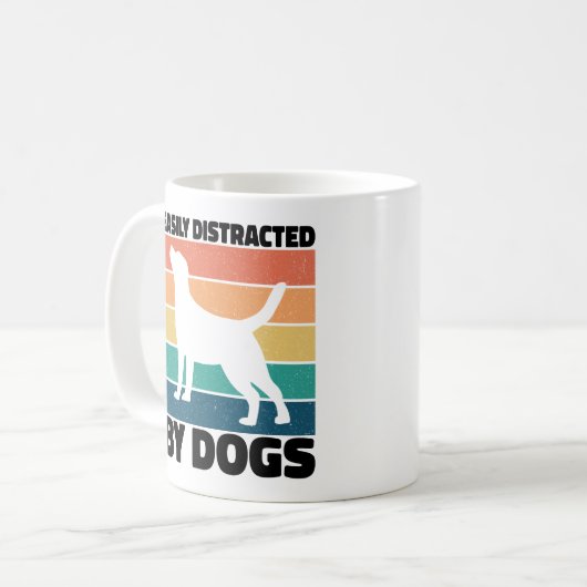 Mug Facilement Distrait Par Chiens Chien Mèmes D'Anniv (Devant gauche)