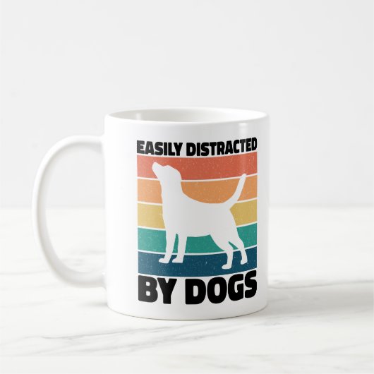 Mug Facilement Distrait Par Chiens Chien Mèmes D'Anniv (Gauche)