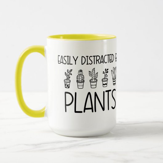 Mug Facilement distrait par la Coupe Plante de Thé de  (Gauche)