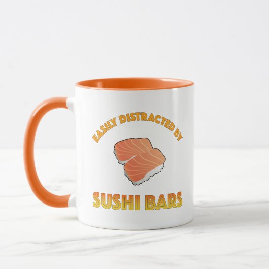 Mug Facilement Distrait Par Les Bars À Sushi (Gauche)