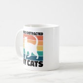 Mug Facilement distrait par les chats chaton kawaii Dr (Devant gauche)