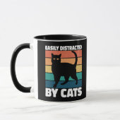 Mug Facilement distrait par les chats Chaton mignon pr (Gauche)