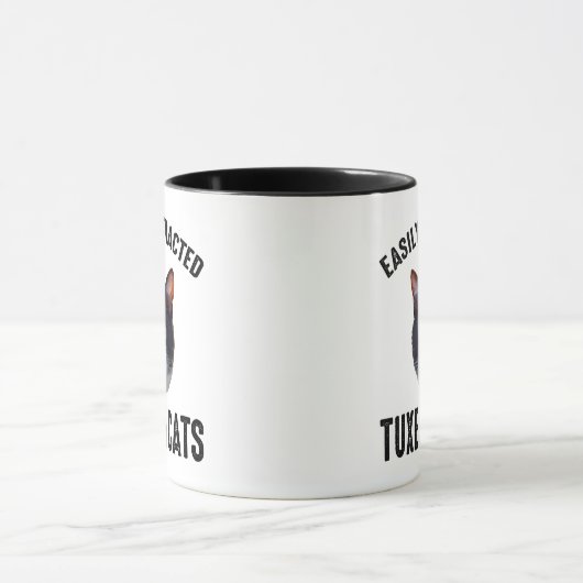 Mug Facilement Distrait Par Les Chats Tuxedo (Centre)
