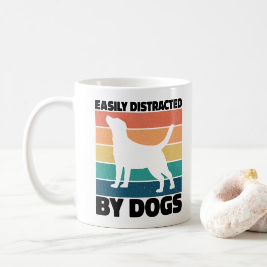 Mug Facilement Distrait Par Les Chiens Drôles De Memes (Avec donut)