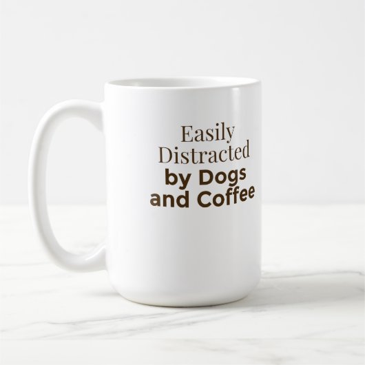 Mug Facilement distrait par les chiens et le café – Dr (Gauche)