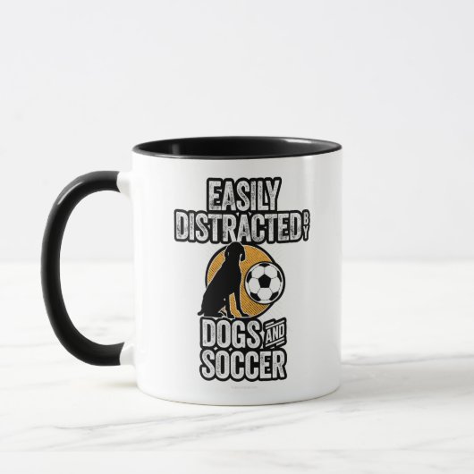 Mug Facilement distrait par les chiens et le football (Gauche)