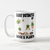 Mug Facilement distrait par les chiens et les Plantes  (Gauche)
