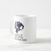 Mug Facilement Distrait Par Les Dachshunds Noir Et Bla (Devant gauche)